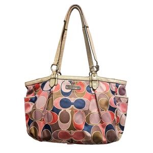 Coach Signature C Monogram Multicolor Tote Bag‎ (Style No. F19903)